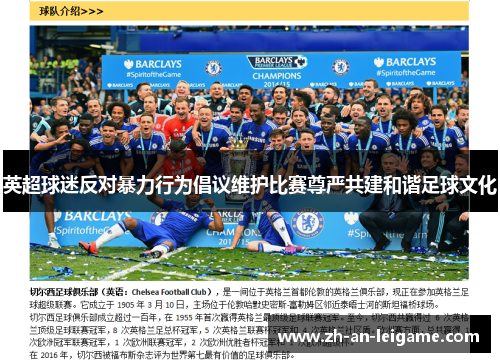 英超球迷反对暴力行为倡议维护比赛尊严共建和谐足球文化